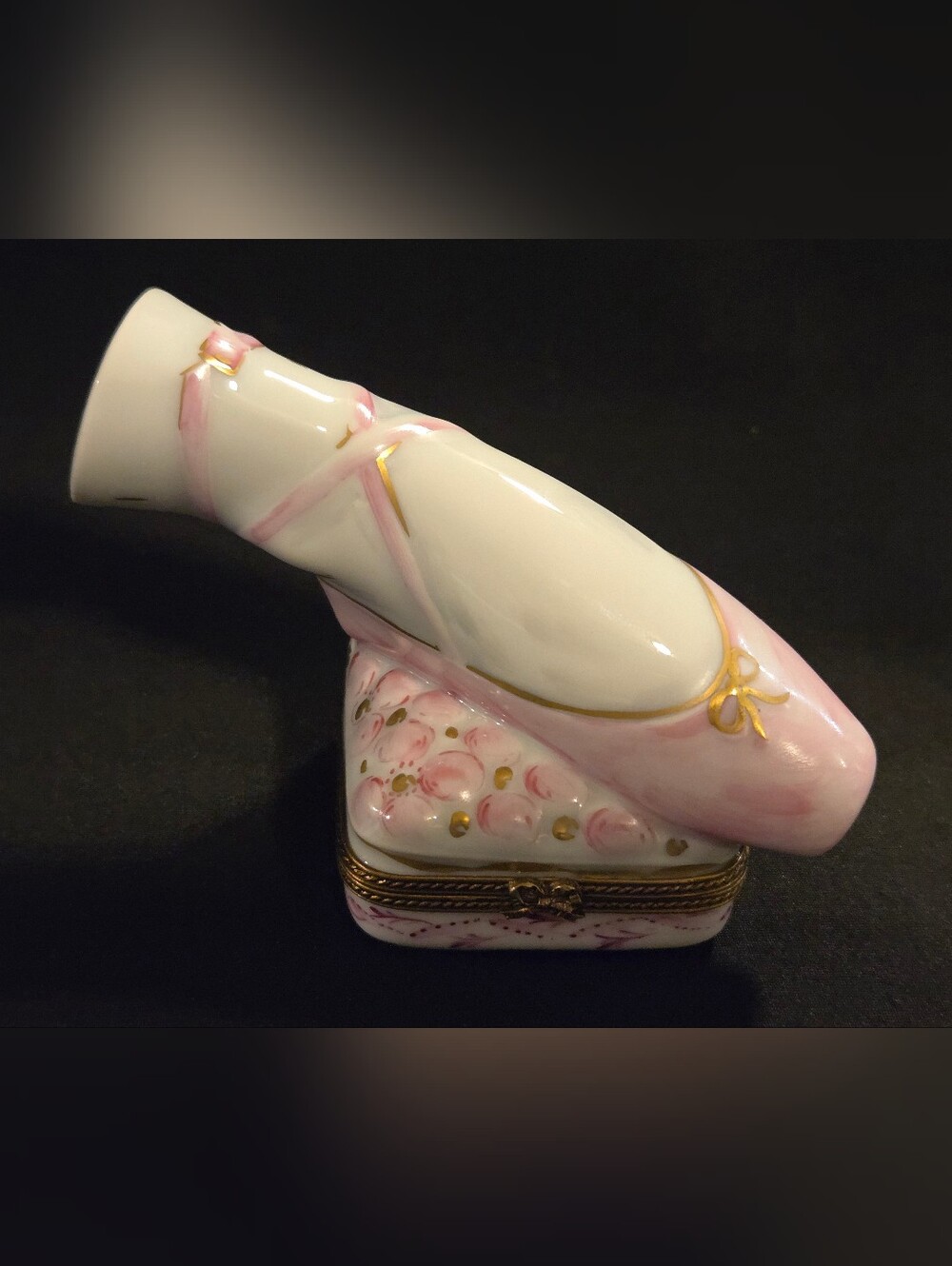 Antique One Of A Kind Signed By Artist Limoges Porcelain Trinket Box
